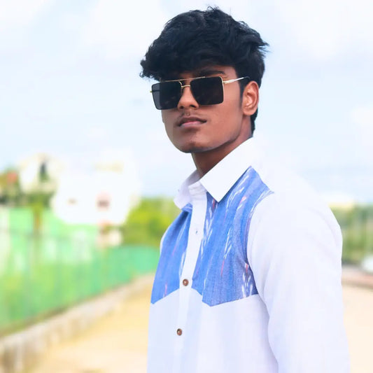 Men’s Full Sleeve Ikat Organic Cotton Shirt – Cloudweave