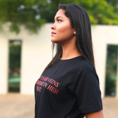 Round Neck Pattachitra Printed Cotton T-Shirt – Lunar Soul